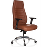Professional Executive Chair VITORO in brown leather with black armrests and base by hjh OFFICE