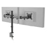 Black Monitor Mount VM-MF2 for two screens with adjustable articulated arm by hjh OFFICE