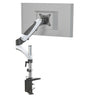 Monitor Mount VM-MG1 in white and black with flexible swivel arm and desk mount by hjh OFFICE