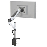 Monitor Mount VM-MG1 in white and black with flexible swivel arm and desk mount by hjh OFFICE