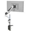 Monitor Mount VM-MG1 in white and black with flexible swivel arm and desk mount by hjh OFFICE