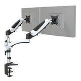 Monitor Mount VM-MG2 in white-black for two screens with desk mount by hjh OFFICE