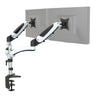 Monitor Mount VM-MG2 in white-black for two screens with desk mount by hjh OFFICE