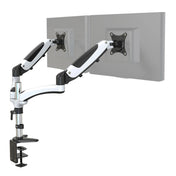 Monitor Mount VM-MG2 in white-black for two screens with desk mount by hjh OFFICE