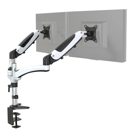Monitor Mount VM-MG2 in white-black for two screens with desk mount by hjh OFFICE