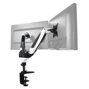 Monitor Mount VM-MG2S in white and black with two articulated arms for two screens by hjh OFFICE
