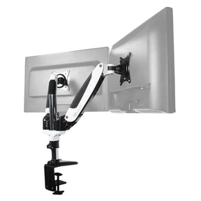 Monitor Mount VM-MG2S in white and black with two articulated arms for two screens by hjh OFFICE