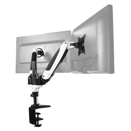 Monitor Mount VM-MG2S in white and black with two articulated arms for two screens by hjh OFFICE