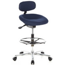 Blue Counter chair WORK MF with headrest, footring and five castors by hjh OFFICE