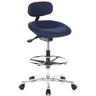 Blue Counter chair WORK MF with headrest, footring and five castors by hjh OFFICE