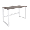 Office Desk WORKSPACE LIGHT I with grey tabletop and white frame by hjh OFFICE