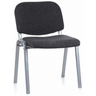 Four-legged chair XT 600 S in anthracite with fabric upholstery and silver metal frame by hjh OFFICE