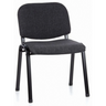 Four-legged chair XT 600 SW with anthracite fabric upholstery and black frame by hjh OFFICE