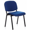 Four-legged chair XT 600 SW with blue fabric upholstery and black metal frame by hjh OFFICE
