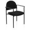 Black four-legged chair XT 700 with upholstery and armrests by hjh OFFICE