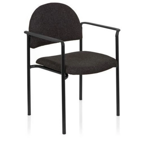 Grey Four-legged chair XT 700 with black metal frame and armrests by hjh OFFICE