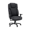 XXL Pullmann Gen2 swivel chair in black faux leather with diamond stitching and armrests by hjh OFFICE