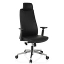Black Professional Executive Chair YUCANO I with headrest and polished star base by hjh OFFICE