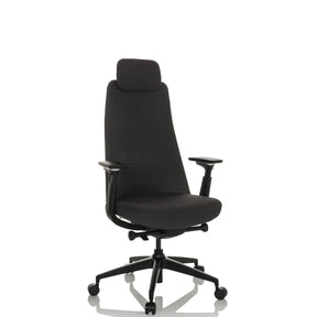 Black Professional Office Chair YUCANO with headrest and adjustable armrests by hjh OFFICE