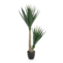 Artificial plant YUCCA in green with narrow leaves and a black pot by hjh OFFICE