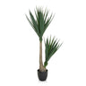 Artificial plant YUCCA in green with narrow leaves and a black pot by hjh OFFICE