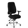 Black Professional Office Chair ZENIT COMFORT with armrests and glossy base by hjh OFFICE