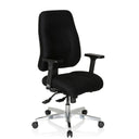 Black Professional Office Chair ZENIT COMFORT with armrests and glossy base by hjh OFFICE