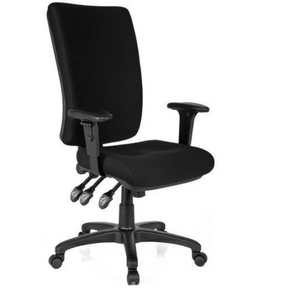 Black Professional Office Chair ZENIT HIGH with armrests and five castors by hjh OFFICE