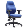 Professional Office Chair ZENIT PRO with blue fabric upholstery, adjustable armrests and a black base by hjh OFFICE