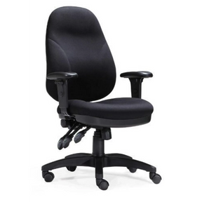 Professional Office Chair ZENIT PRO with black fabric upholstery, armrests and caster base by hjh OFFICE