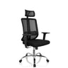 Black Home Office Chair ZH 200 with mesh backrest and headrest by hjh OFFICE